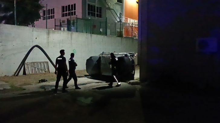 Tekirdağ'da fabrika bahçesine devrilen otomobilin alkollü sürücüsü yaralandı G2