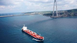 Ukrayna'dan yola çıkan mısır yüklü gemi İstanbul'dan hareket etti