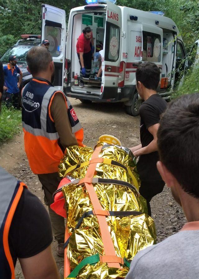 Giresun'da kaybolan kadın düştüğü uçurumda yaralı bulundu