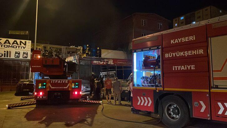 Kayseri'de tamirhanede çıkan yangın söndürüldü G2