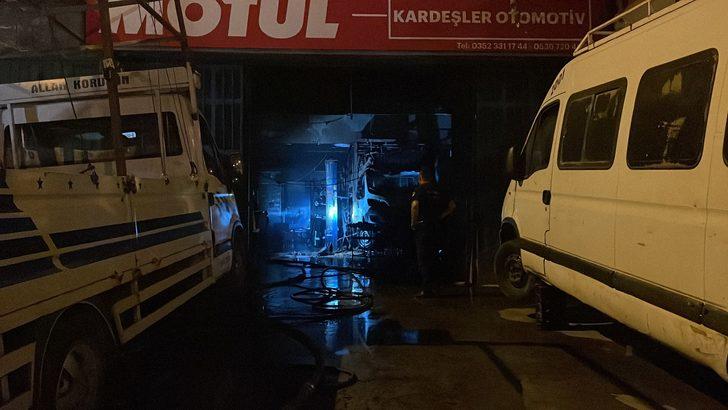 Kayseri'de tamirhanede çıkan yangın söndürüldü G3
