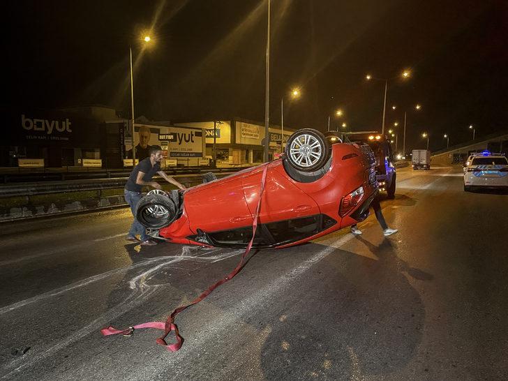 Bursa'da sürücü, takla atan otomobilden yara almadan kurtuldu G4