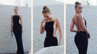 Duygu Özaslan'ın beğenilen sırt dekolteli elbisesine alternatif öneriler