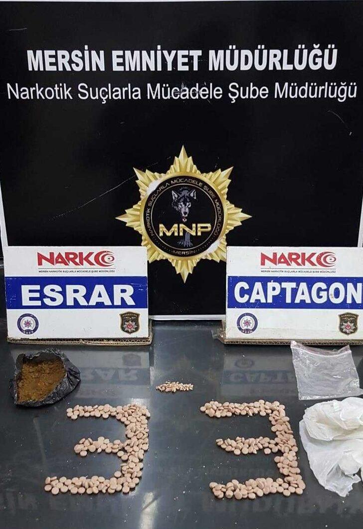 Mersin'de iki araçta 6 ruhsatsız tabanca ve uyuşturucu ele geçirildi G2