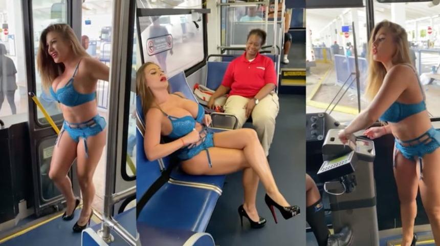 Yarı çıplak halde otobüse binince olanlar oldu! Şoför inmesi için resmen yalvardı