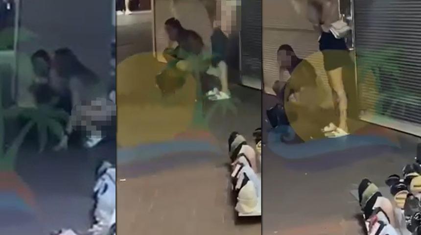 Antalya'da sokak ortasına tuvaletini yapan kadın turistler şoke etti! Görüntüler olay oldu, kimseye aldırış etmediler...