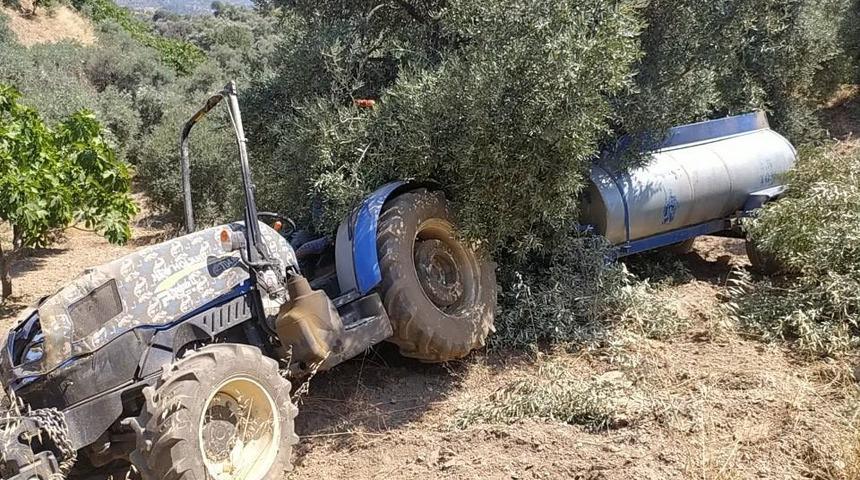 Aydın'da devrilen traktörün altında kalan kadın öldü