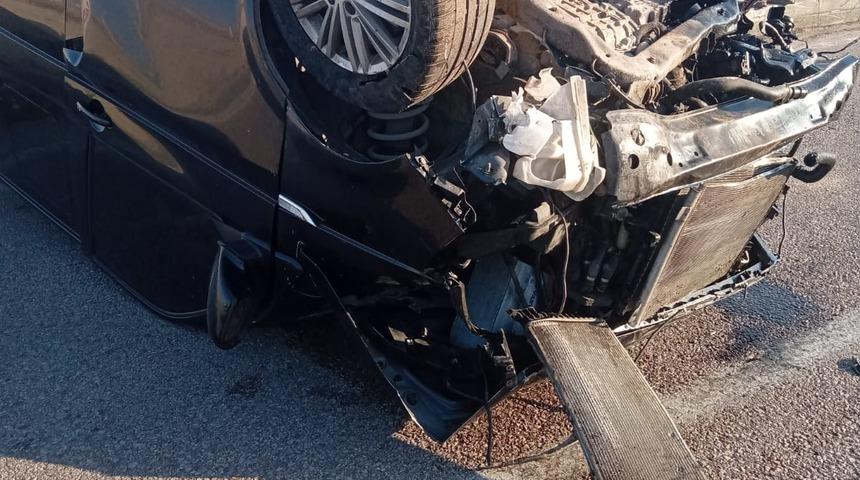 Kayseri'de devrilen otomobildeki 1 kişi öldü, 4 kişi yaralandı