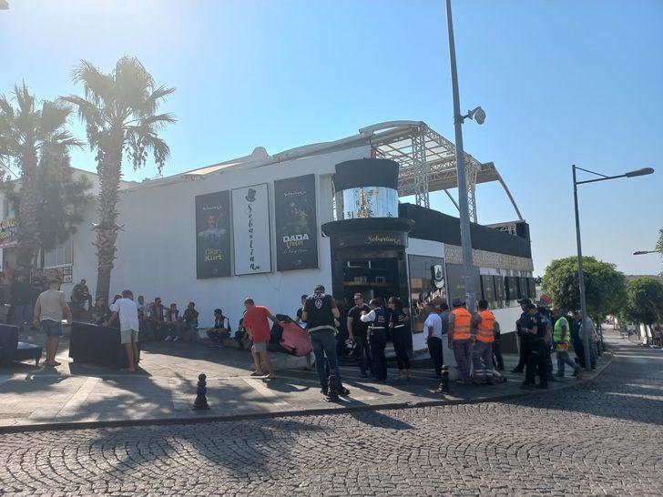 Bodrum'da kaçak gece kulübünde tahliye ve yıkım çalışması G1