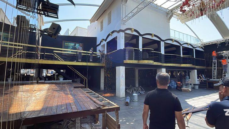 Bodrum'da kaçak gece kulübünde tahliye ve yıkım çalışması G5