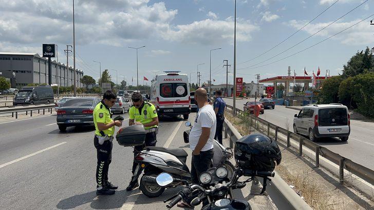 Kocaeli'de bariyerlere çarpan motosikletin sürücüsü yaralandı G3