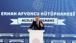 Milli Eğitim Bakanı Özer, Erhan Afyoncu Kütüphanesinin açılışında konuştu: