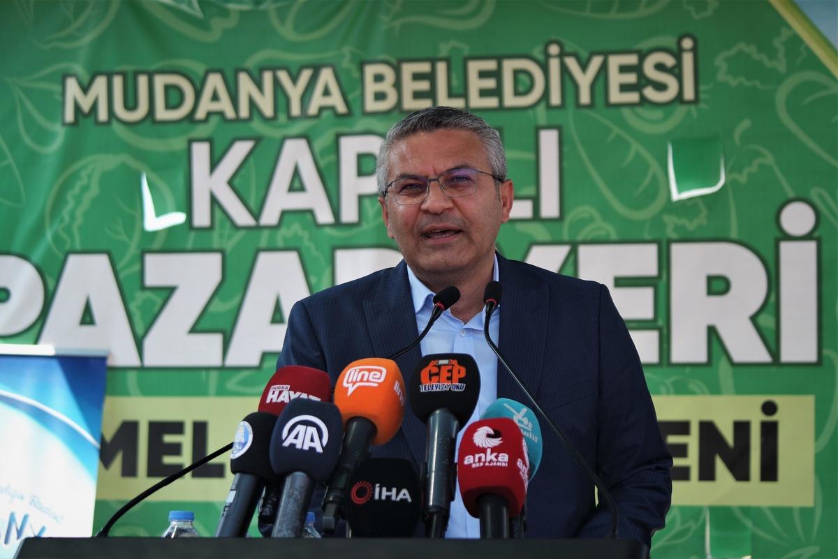 CHP Genel Başkan Yardımcısı Salıcı, Bursa'da kapalı pazar yeri temel atma t&ouml;reninde konuştu: