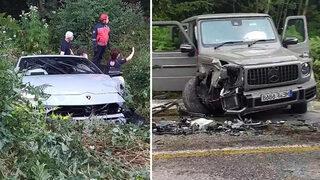 Sakarya'da yaşandı... Köy yolunda milyonluk kaza! Lüks araçlar kafa kafaya çarpıştı