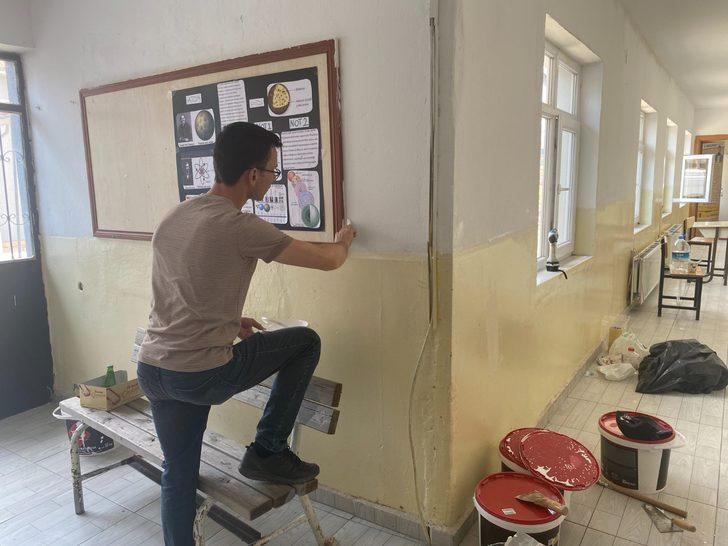 Akdağmadeni'nde infaz koruma memurları köy okulunu onardı G1