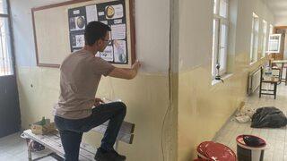 Akdağmadeni'nde infaz koruma memurları köy okulunu onardı