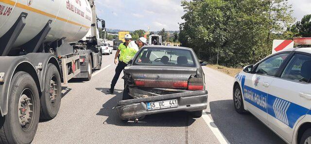 Samsun'da iki otomobiilin çarpışması sonucu 4 kişi yaralandı