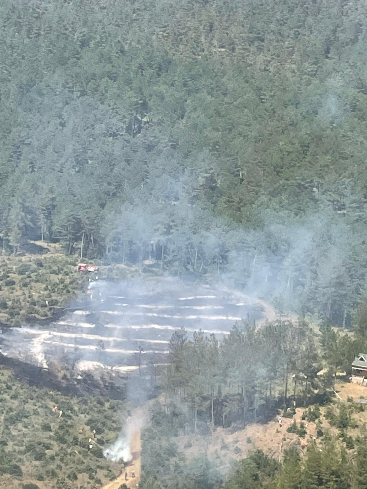 Bursa'da &ccedil;ıkan 2 orman yangını s&ouml;nd&uuml;r&uuml;ld&uuml;