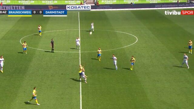 Bari biraz da güreşelim! Almanya'da oynanan Braunschweig - Darmstadt 98 maçında çok ilginç anlar!