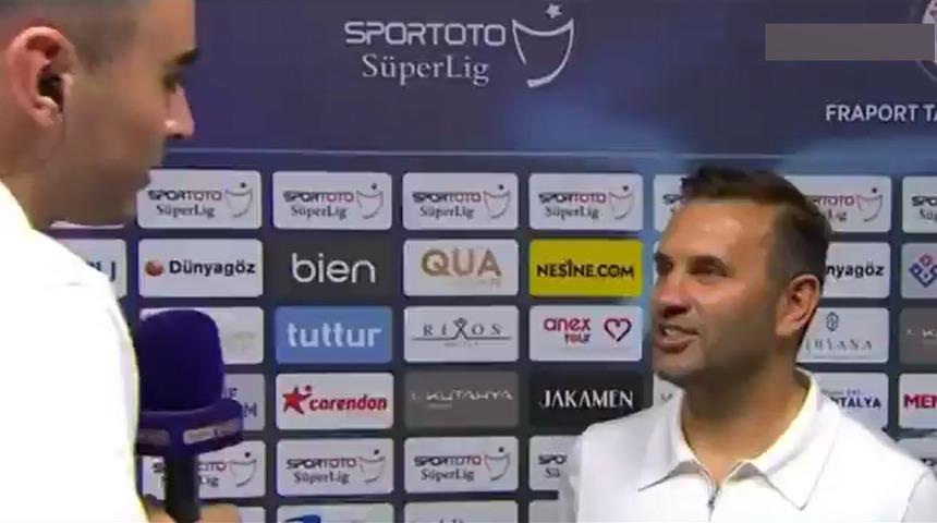 Son dakika: Galatasaraylılar, Okan Buruk'u paylaşıyor! Maç başlamadan röportaj esnasında...