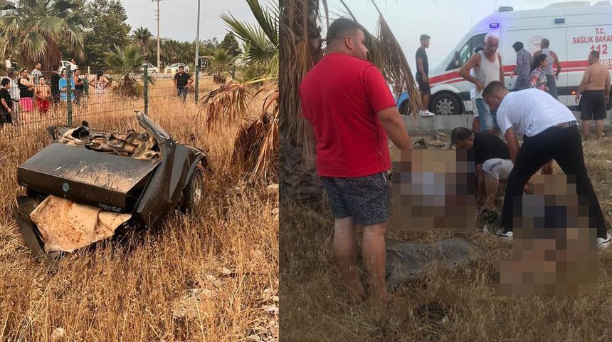 Antalya'da feci kaza! Baba ve kızı ortadan ikiye bölünen otomobilde can verdi