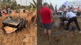 Antalya'da feci kaza! Baba ve kızı ortadan ikiye bölünen otomobilde can verdi