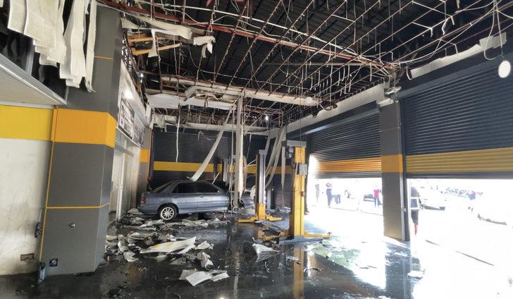 Adıyaman Küçük Sanayi Sitesi'nde çıkan yangına müdahale eden itfaiye eri yaralandı G3