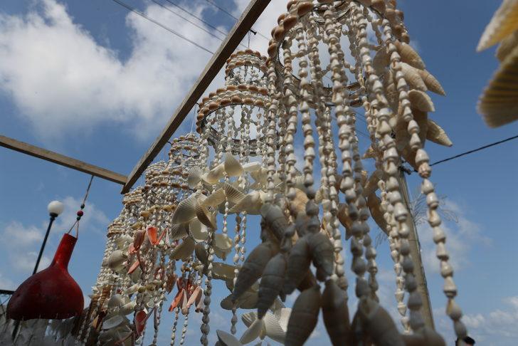 Deniz kabuklarını süs eşyasına dönüştürüyor G3