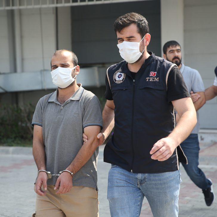 Mersin'de "Temizleme 2 Operasyonu"nda yakalanan 5 şüpheli adliyede G3