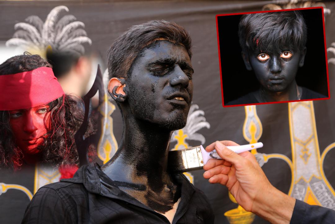 İran'da Muharrem ayı etkinliklerinde dikkat &ccedil;eken g&ouml;r&uuml;nt&uuml;ler! G&ouml;ren d&ouml;n&uuml;p bir daha bakıyor