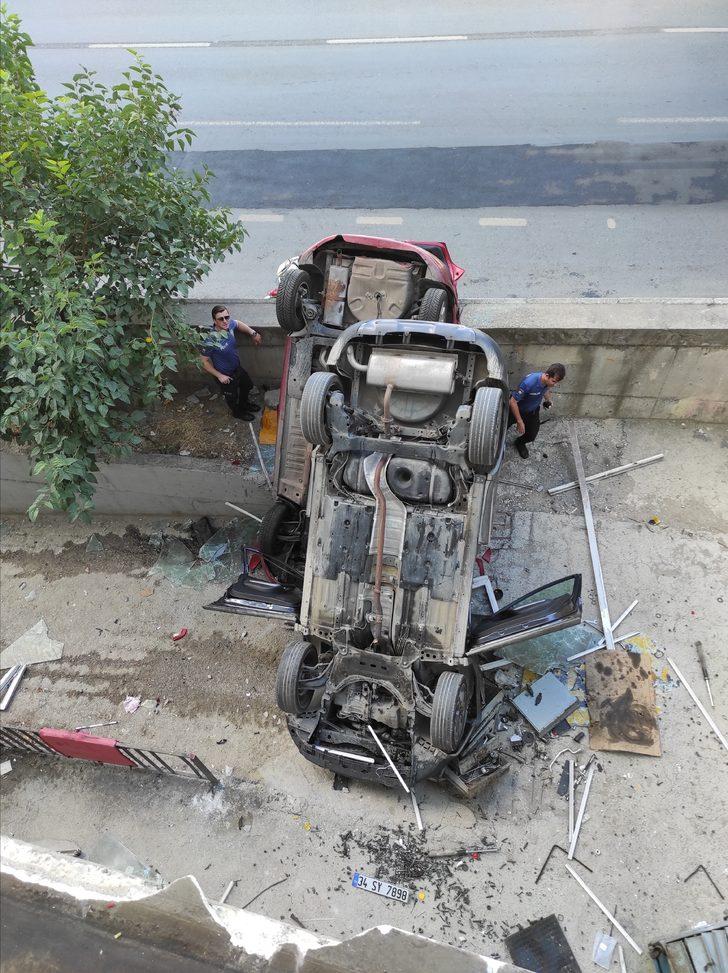 Viteste unuttuğu aracıyla ikinci kattan düşen sürücü ağır yaralandı G3