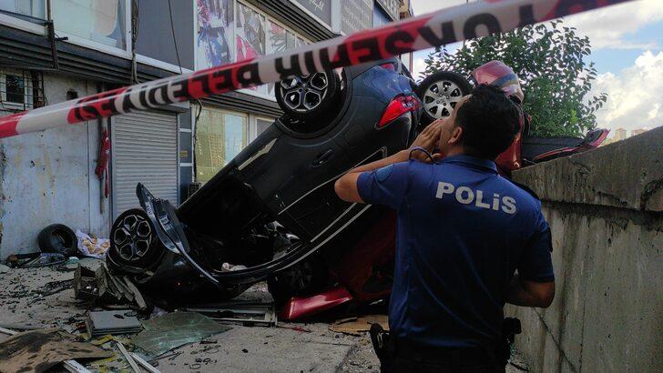 Viteste unuttuğu aracıyla ikinci kattan düşen sürücü ağır yaralandı G5
