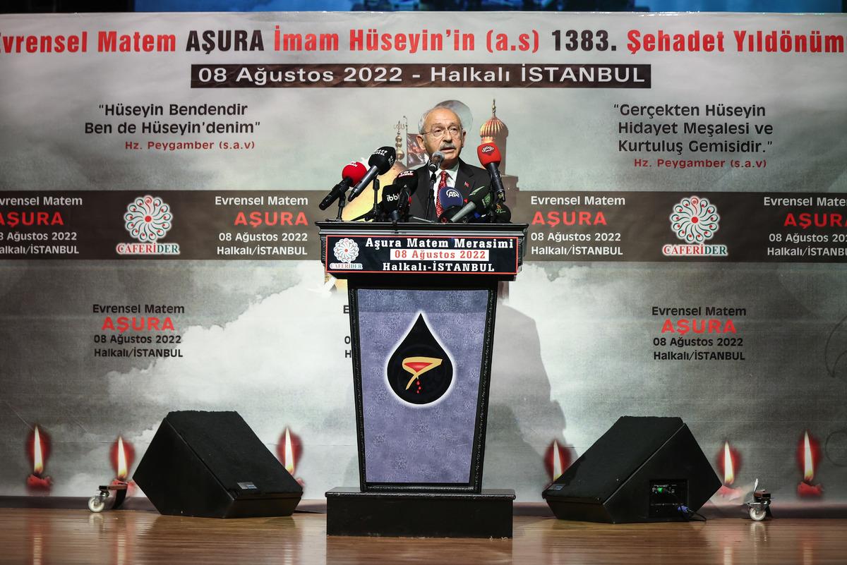 CHP Genel Başkanı Kılı&ccedil;daroğlu, "Evrensel Aşura Matem Merasimi"nde konuştu: