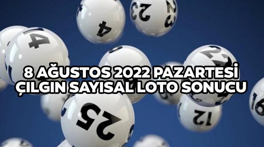 Çılgın Sayısal Loto 8 Ağustos 2022 sonuçları açıklandı! Çılgın Sayısal Loto sonuç sorgulama ekranı