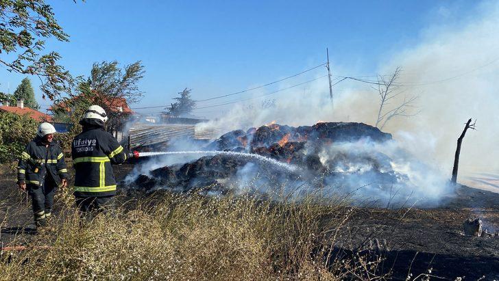 Tekirdağ'da evlere yakın bölgedeki samanlık yangınında 20'ye yakın koyun telef oldu G4