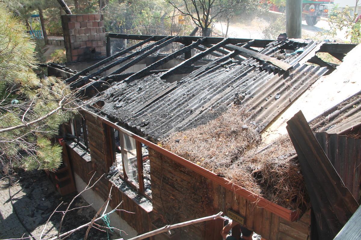 Amasya'da kafede &ccedil;ıkan yangın ormana sı&ccedil;ramadan s&ouml;nd&uuml;r&uuml;ld&uuml;
