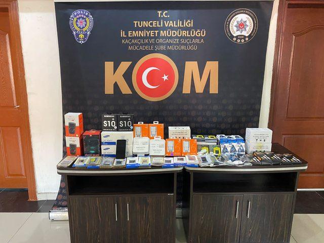 Tunceli'de uyuşturucu ve 321 kaçak elektronik ürün ele geçirildi