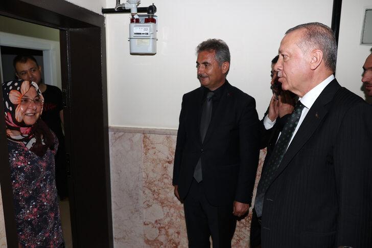 Cumhurbaşkanı Erdoğan'dan sürpriz ziyaret! Çay davetini karşılıksız bırakmadı