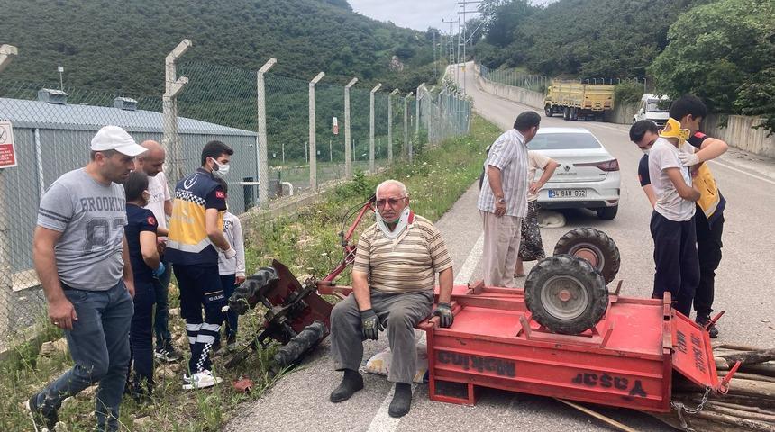 Ordu'da tarım aracının devrildiği kazada 3 kişi yaralandı