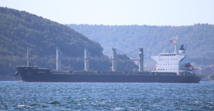 Ukrayna'dan denize açılan mısır yüklü "Navi Star" Çanakkale Boğazı'ndan geçti G4