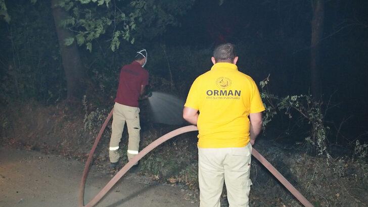 Balıkesir'de meyve bahçesinde çıkan yangın yerleşim yerlerine sıçramadan söndürüldü G5