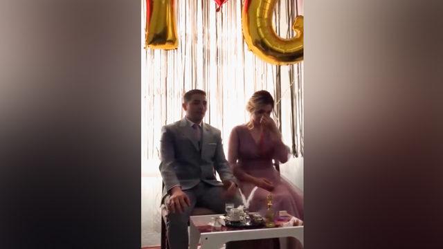 Kız isteme töreninde damattan ters köşe! Görüntüler sosyal medyada viral oldu