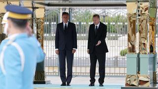 Cumhurbaşkanı Erdoğan, Slovenya Cumhurbaşkanı Pahor'u resmi törenle karşıladı