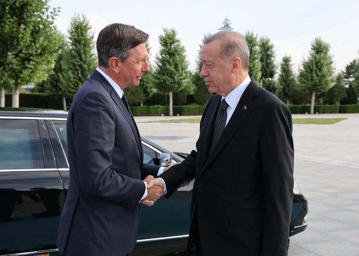 Cumhurbaşkanı Erdoğan, Slovenya Cumhurbaşkanı Pahor'u resmi törenle karşıladı G2