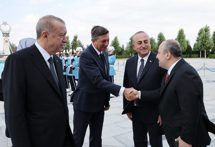 Cumhurbaşkanı Erdoğan, Slovenya Cumhurbaşkanı Pahor'u resmi törenle karşıladı G5