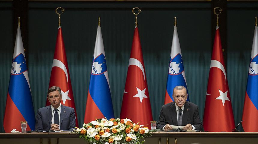 Slovenya Cumhurbaşkanı Ankara'da! Cumhurbaşkanı Erdoğan duyurdu: Ortak adımlarımız var