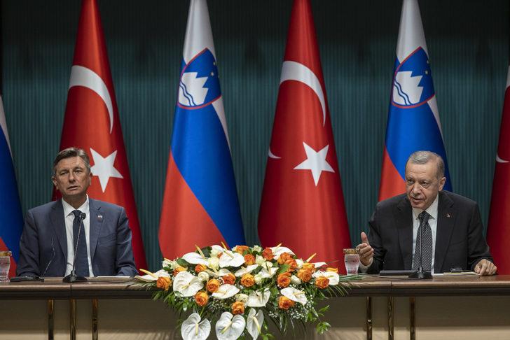Slovenya Cumhurbaşkanı Pahor, Cumhurbaşkanı Erdoğan ile ortak basın toplantısında konuştu: G1