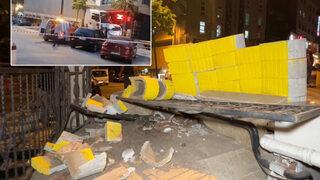 Ne olduğunu anlayamadık Park edip indiği kamyon ortalığı savaş alanına çevirdi! Polis ve İGDAŞ ekipleri sevk edildi