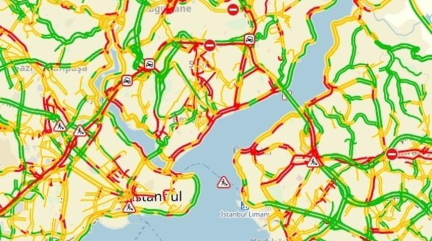 İstanbul'da trafik felç