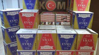 Hatay'da bir araçta 630 bin makaron ele geçirildi